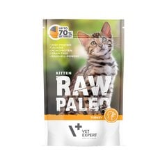 Raw Paleo konservi kaķēniem ar tītara un saulespuķu eļļu, bez graudiem 100 g цена и информация | Консервы для котов | 220.lv