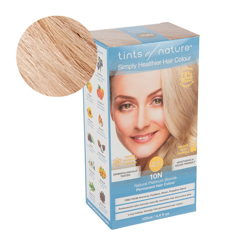 Tints of Nature dabīga matu krāsa 10N platīna blonds, 130 ml cena un informācija | Matu krāsas | 220.lv