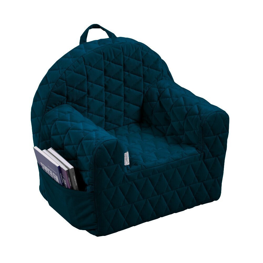 Krēsls Velvet Kids V105, tumši zils cena un informācija | Sēžammaisi, klubkrēsli, pufi bērniem | 220.lv