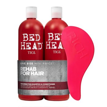 Комплект TIGI Bed Head ResurrectionTweens 2x750 мл + RICH aнтистатическая щетка для волос цена и информация | Шампуни | 220.lv