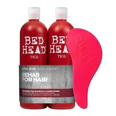 Комплект TIGI Bed Head ResurrectionTweens 2x750 мл + RICH aнтистатическая щетка для волос цена и информация | TIGI Духи, косметика | 220.lv