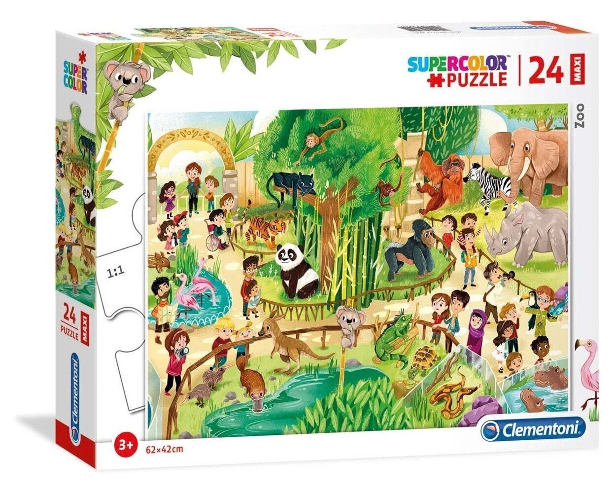 Puzle Clementoni Maxi Zoo 24 d. cena un informācija | Puzles, 3D puzles | 220.lv
