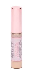 Maskējošs līdzeklis Makeup Revolution London Conceal & Hydrate, 13 g cena un informācija | Grima bāzes, tonālie krēmi, pūderi | 220.lv