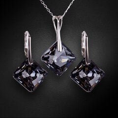 Серебряный комплект "Мерцание (Silver Night)" с кристаллами Swarovski™ цена и информация | Наборы украшений | 220.lv