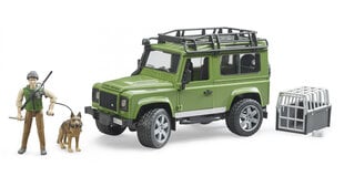 Auto modelis Land Rover Defender ar mežzini un suni Bruder, 02587 цена и информация | Игрушки для мальчиков | 220.lv