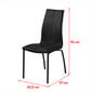 2-u ēdamistabas krēslu komplekts Selsey Zagorac, melns cena un informācija | Virtuves un ēdamistabas krēsli | 220.lv