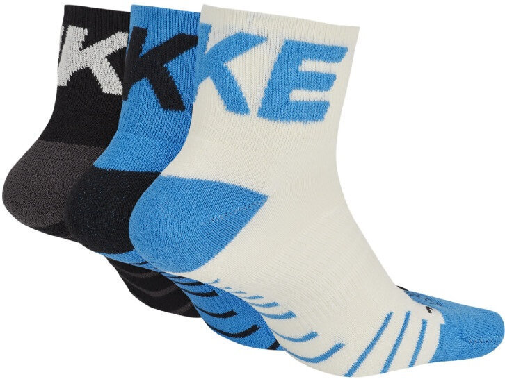 Nike Zeķes U NK Evry MX Cush Ankle 3PR Black Blue White cena un informācija | Vīriešu zeķes | 220.lv