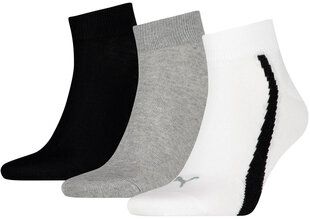Носки Puma Lifestyle Qu White Grey Black цена и информация | Мужские носки | 220.lv
