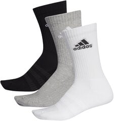 Adidas Zeķes Cush Crw 3pp Black Grey White цена и информация | Мужские носки | 220.lv
