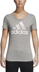 Блузка Adidas Foil Text Bos Grey цена и информация | Спортивная одежда для женщин | 220.lv