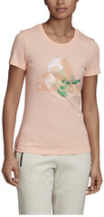 Блуза Adidas W Mh Flower Tee Pink цена и информация | Спортивная одежда для женщин | 220.lv