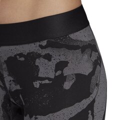 Леггинсы Adidas W E AOP Tights Black Grey цена и информация | Спортивная одежда для женщин | 220.lv