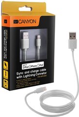 Canyon CNS-MFICAB01W, Lightning/USB-A, 1 m cena un informācija | Canyon TV un Sadzīves tehnika | 220.lv