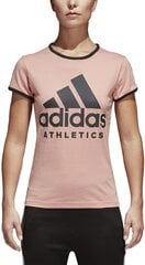 Блуза Adidas W Sid Slim Tee Pink Black цена и информация | Спортивная одежда для женщин | 220.lv