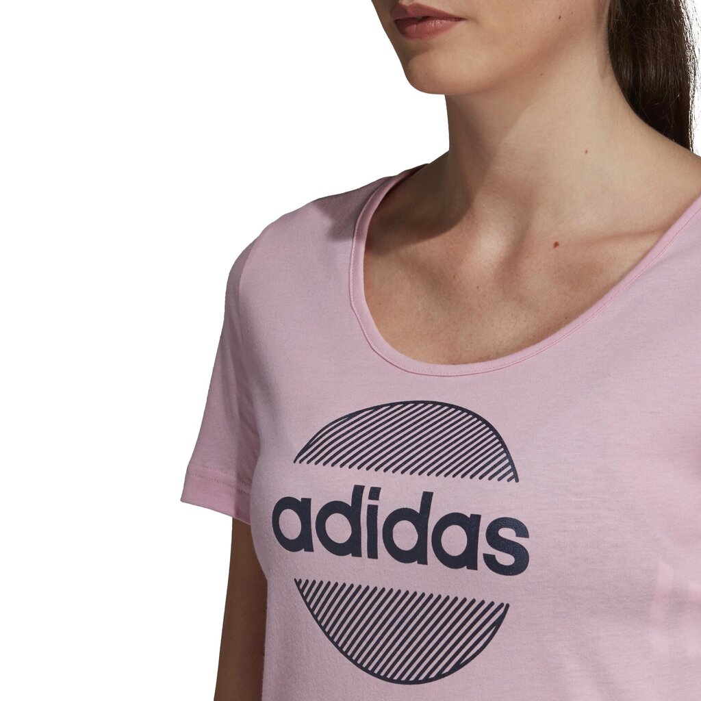 Adidas Krekliņš Linear Tee II Pink цена и информация | Sporta apģērbs sievietēm | 220.lv