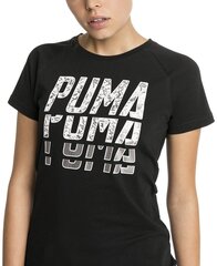 Puma Krekliņš Font Graphic Tee Black cena un informācija | Sporta apģērbs sievietēm | 220.lv