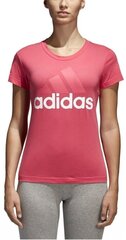 Adidas Krekliņš Essentials Linear Pink cena un informācija | Sporta apģērbs sievietēm | 220.lv