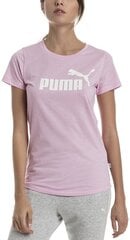 Блуза Puma Ess+ Logo Heather Tee Pink цена и информация | Женские футболки | 220.lv