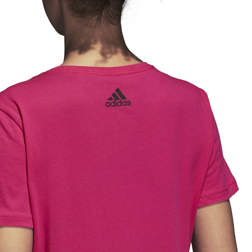 Adidas Krekliņš Aop Linear Tee Real Magenta cena un informācija | T-krekli sievietēm | 220.lv