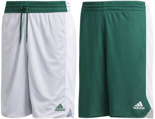 Баскетбольные шорты для подростков Adidas Y Rev Crzy Ex S Green White цена и информация | Шорты для мальчиков | 220.lv