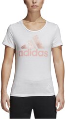 Adidas Блузка Foil Text Bos White цена и информация | Спортивная одежда для женщин | 220.lv