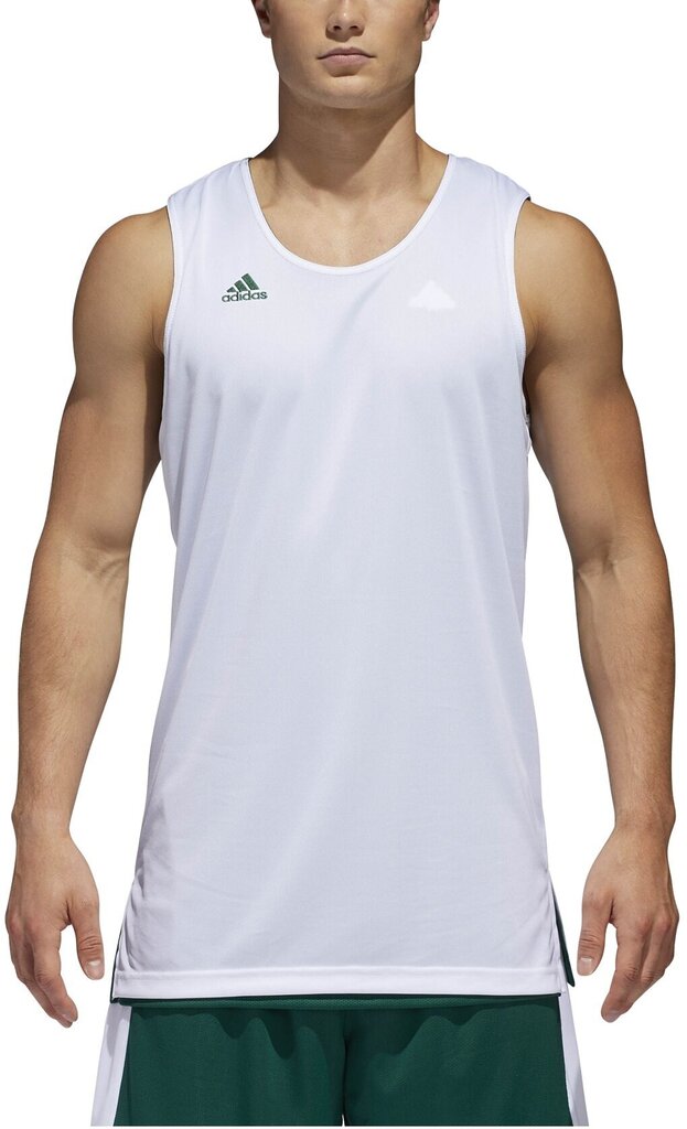 Adidas Basketbola T-krekls Rev Crzy Expl Green White цена и информация | Vīriešu T-krekli | 220.lv