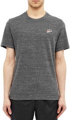 Nike T-krekls M Nsw Heritage + Lbr SS Tee Grey cena un informācija | Vīriešu T-krekli | 220.lv