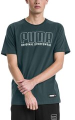 Футболка Puma Athletics Graphic Tee Green цена и информация | Мужские футболки | 220.lv