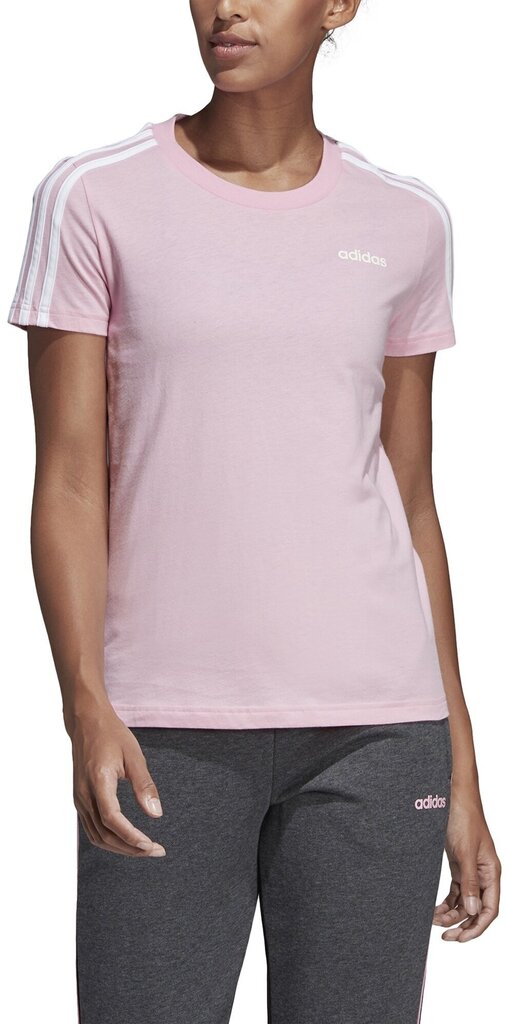 Adidas Krekliņš W E 3S Slim Tee Pink цена и информация | Sporta apģērbs sievietēm | 220.lv