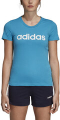 Adidas Блуза W E Lin Slim T Blue цена и информация | Спортивная одежда для женщин | 220.lv