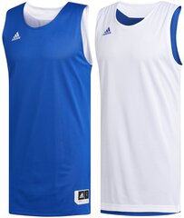 Adidas Basketbola T-krekls Rev Crzy Expl Blue White cena un informācija | Vīriešu T-krekli | 220.lv