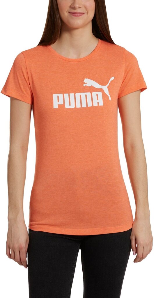 Puma Krekliņš Ess+ Logo Heather Tee Orange cena un informācija | Sporta apģērbs sievietēm | 220.lv