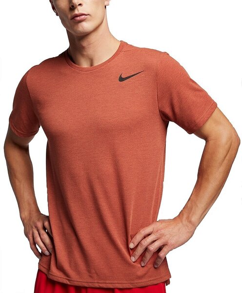 Nike T-krekls M Nk Brt Top SS Hpr Dry Orange cena | 220.lv