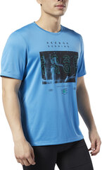 Футболка Reebok Re Run Crew Tee Blue цена и информация | Мужские футболки | 220.lv