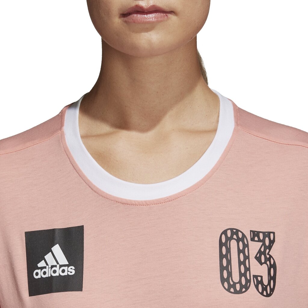 Adidas Krekliņš Number 03 Pink Black cena un informācija | T-krekli sievietēm | 220.lv