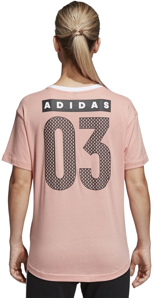 Adidas Krekliņš Number 03 Pink Black цена и информация | T-krekli sievietēm | 220.lv