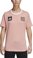 Блуза Adidas Number 03 Pink Black цена и информация | Женские футболки | 220.lv