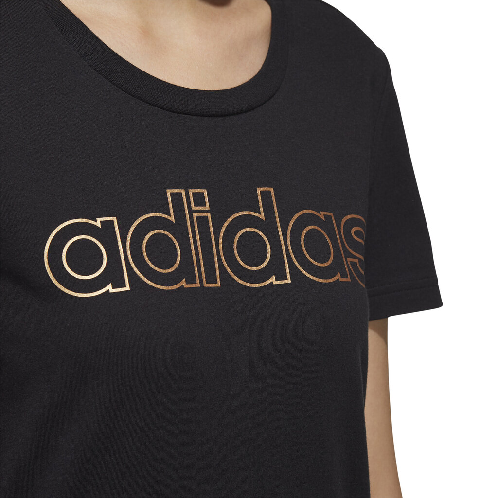 Adidas Krekliņš W E Branded T Black cena un informācija | Sporta apģērbs sievietēm | 220.lv