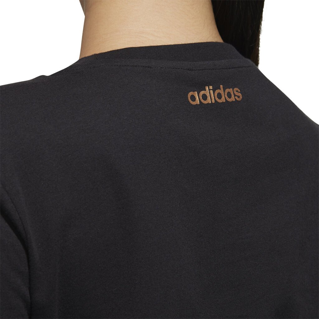 Adidas Krekliņš W E Branded T Black cena un informācija | Sporta apģērbs sievietēm | 220.lv