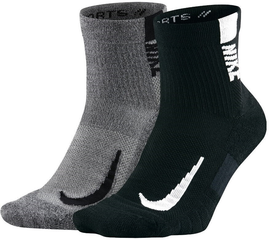 Nike Zeker U NK Mltplier Ankle 2PR Grey Black цена и информация | Vīriešu zeķes | 220.lv
