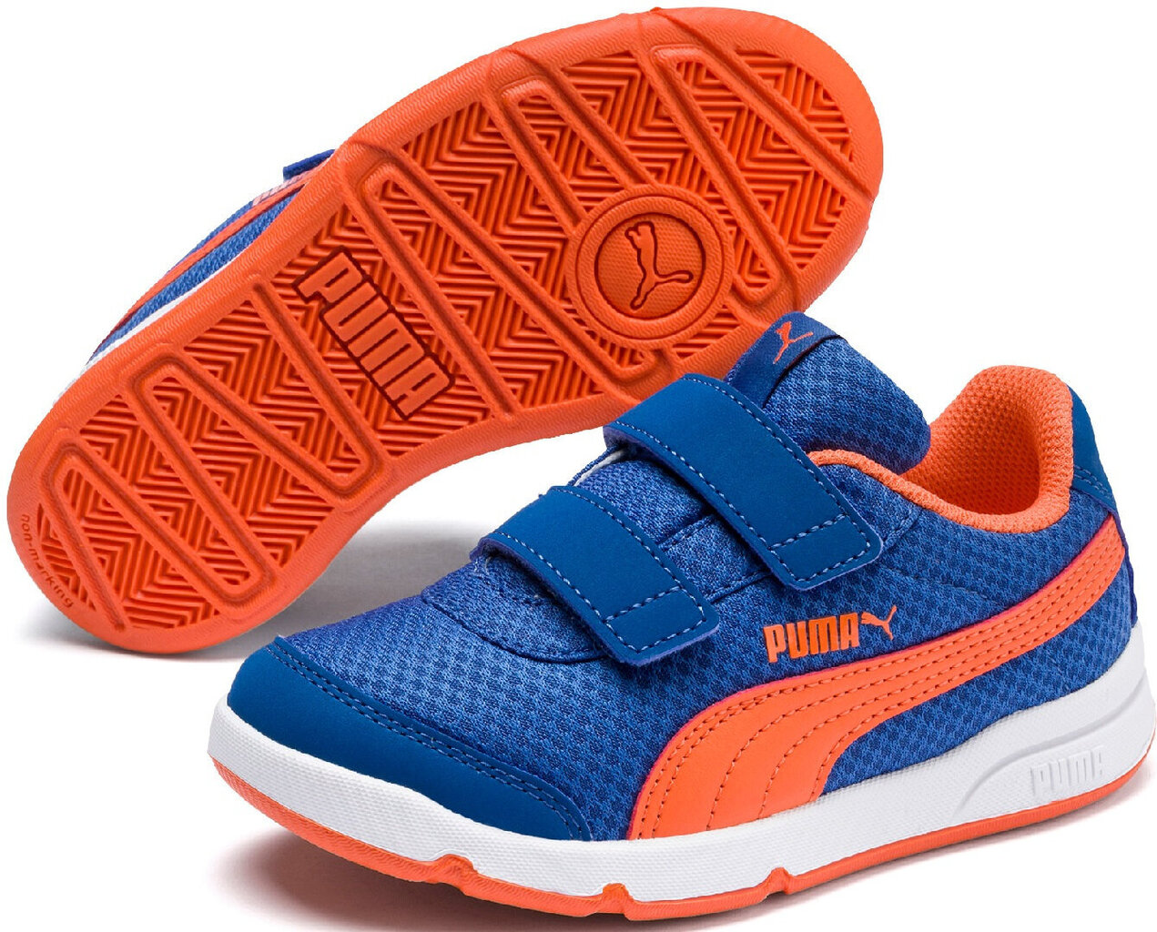 Puma Apavi Bērniem Stepfleex 2 Mesh Blue Orange cena un informācija | Sporta apavi bērniem | 220.lv
