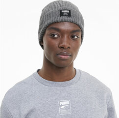 Puma Adītas cepures Ribbed Classic Beanie Grey cena un informācija | Vīriešu cepures, šalles, cimdi | 220.lv