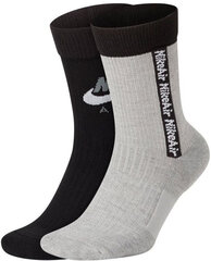 Nike Zekes U Snkr Sox Crew 2PR Black Grey цена и информация | Мужские носки | 220.lv