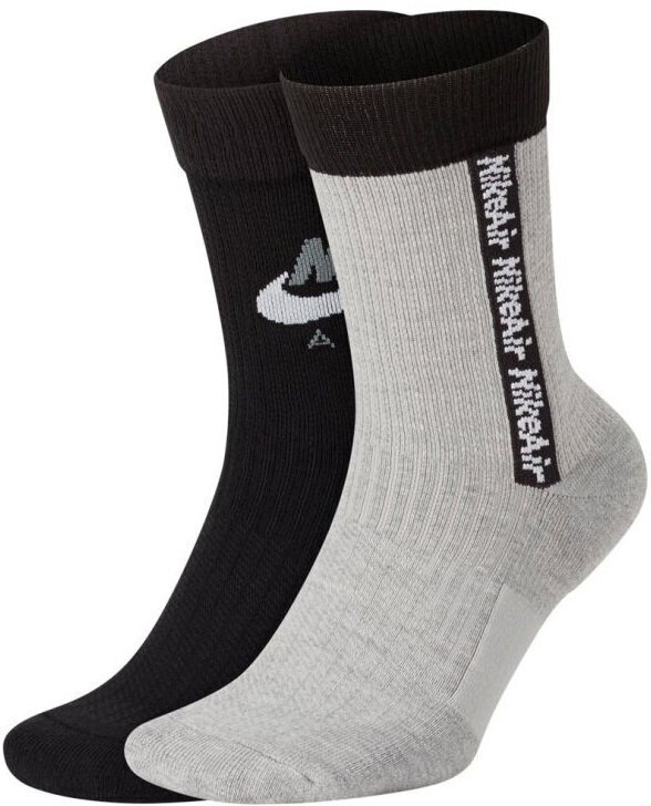 Nike Zekes U Snkr Sox Crew 2PR Black Grey cena un informācija | Vīriešu zeķes | 220.lv