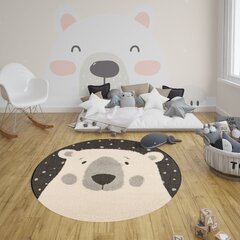 Zala Living bērnu paklājs Vini Icebear Emmet, 120x120 cm, apaļš цена и информация | Ковры | 220.lv