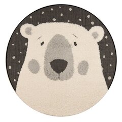 Zala Living детский ковер Vini Icebear Emmet, 120x120 см, круглый цена и информация | Ковры | 220.lv