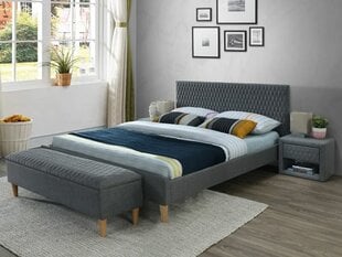 Кровать Signal Meble Azurro Velvet 140x200 см, серая цена и информация | Кровати | 220.lv