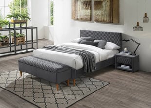 Кровать Signal Meble Azurro Velvet 140x200 см, серая цена и информация | Кровати | 220.lv