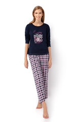Sieviešu pidžama ar garām biksēm ENVIE Beauty (Tumši zilā krāsā) cena un informācija | Naktskrekli, pidžamas | 220.lv