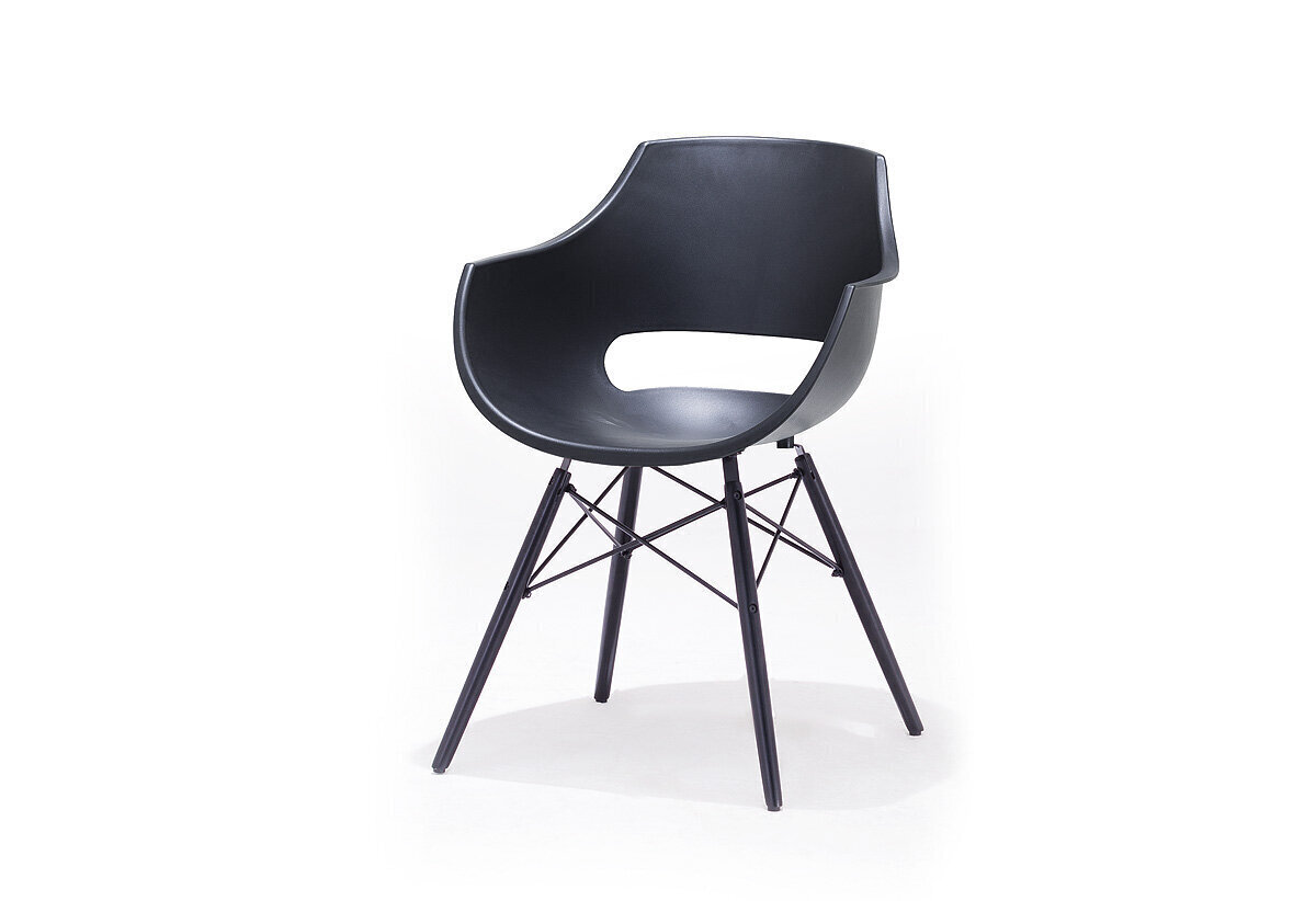 4-u krēslu komplekts MC Akcent Rockville BS, melns cena un informācija | Virtuves un ēdamistabas krēsli | 220.lv